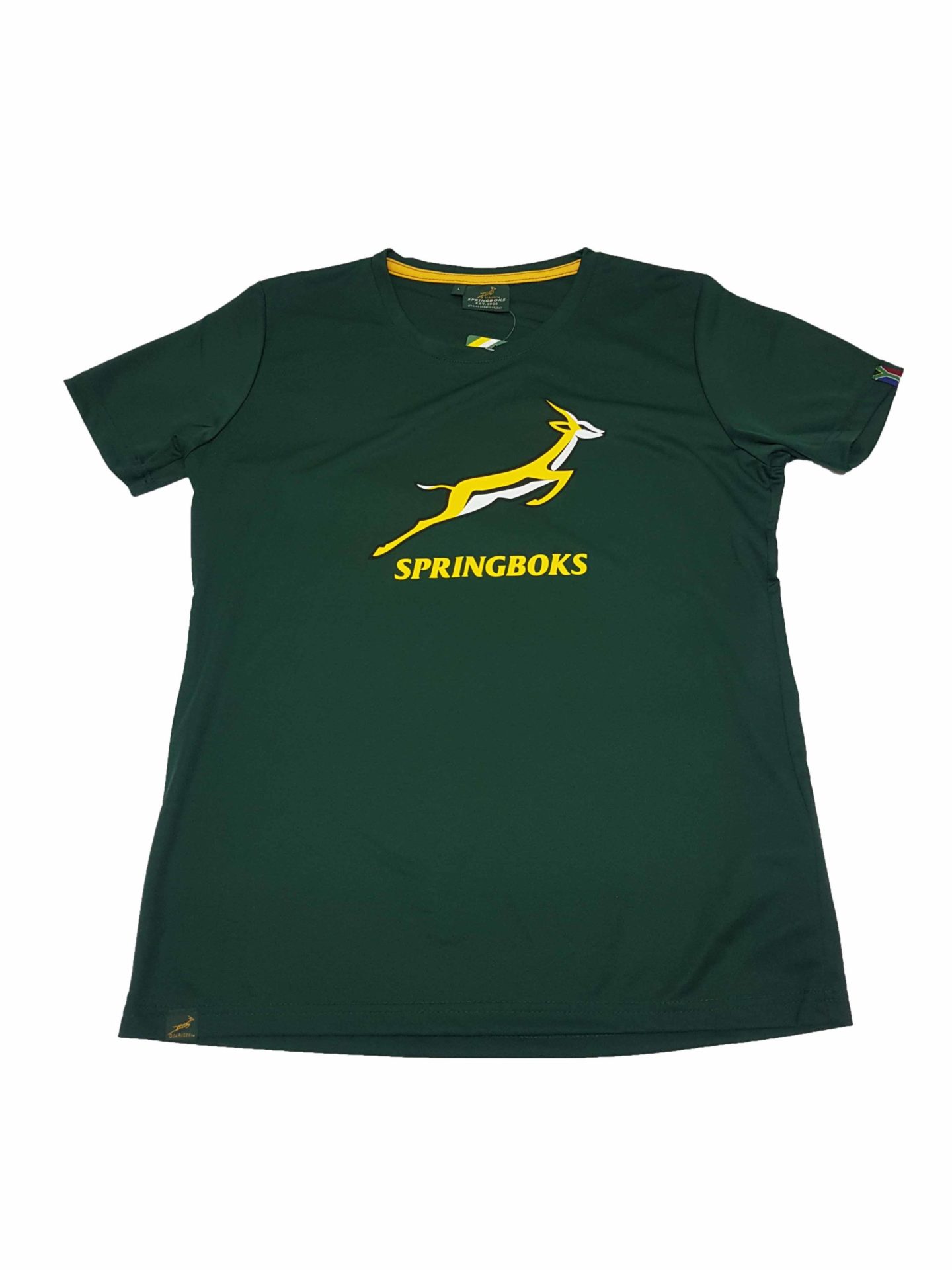 Springbok Cliothing T Shirt Ladies Springboks Poly Green - Official Merchandise
